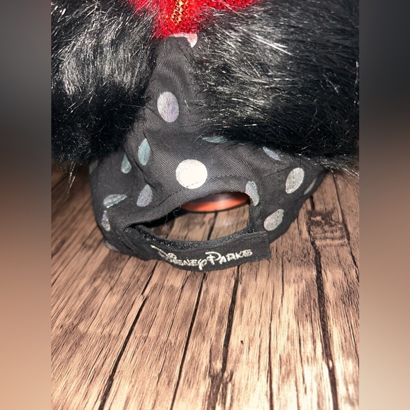 Disney Women’s Minnie Mouse Polka Dot Pom Pom Baseball Cap Adult Size Sequins - Picture 6 of 6